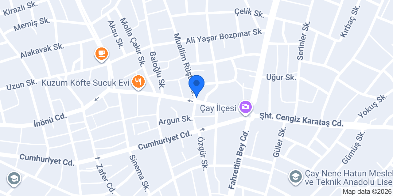 Çay Noterliği konumu