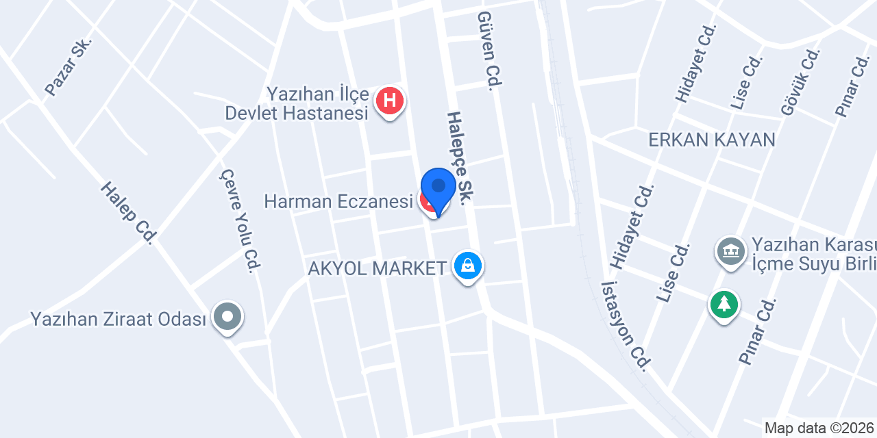 Harman Eczanesi konumu