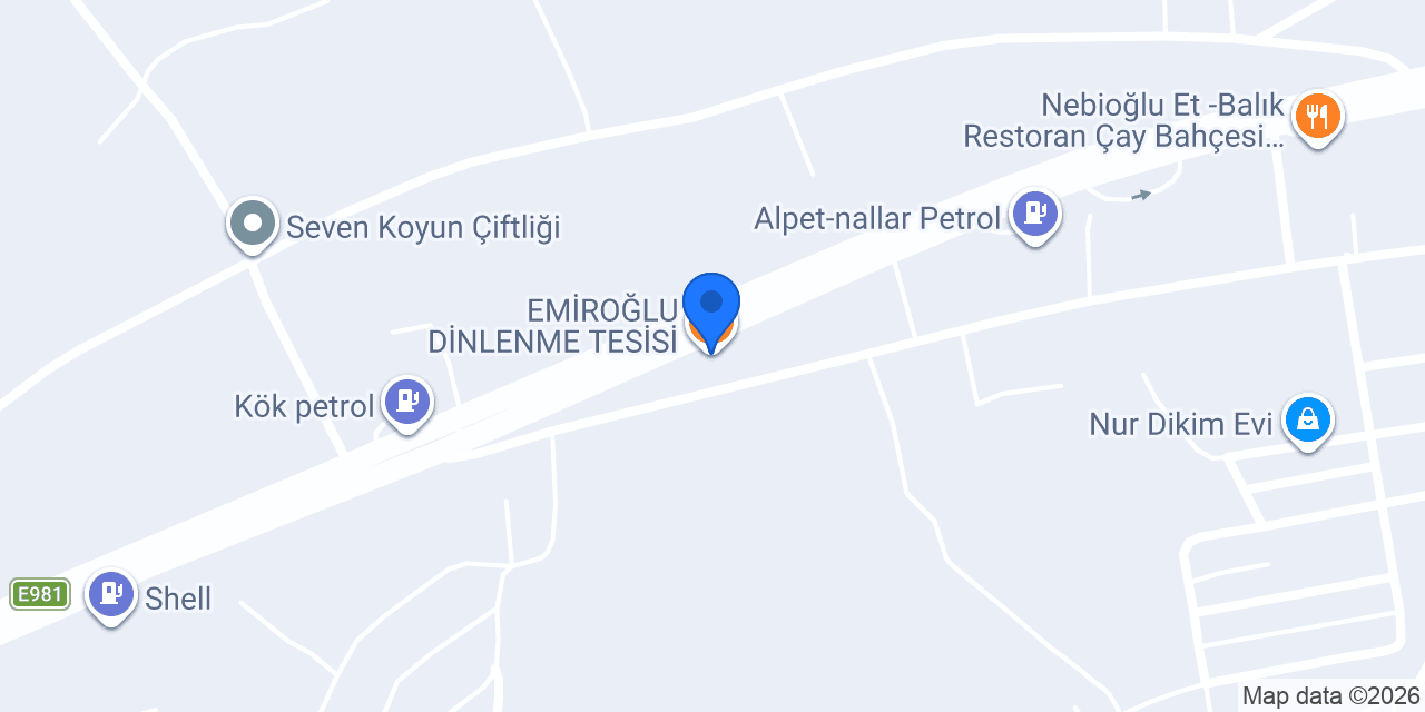 EMİROĞLU DİNLENME TESİSİ konumu