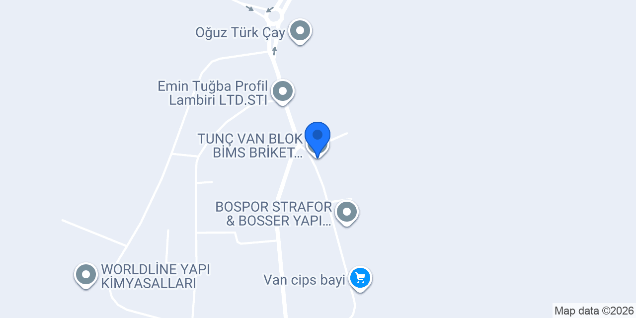 TUNÇ VAN BLOK BİMS BRİKET İZOLASYONLU HAFİF YAPI ELEMANLARI konumu