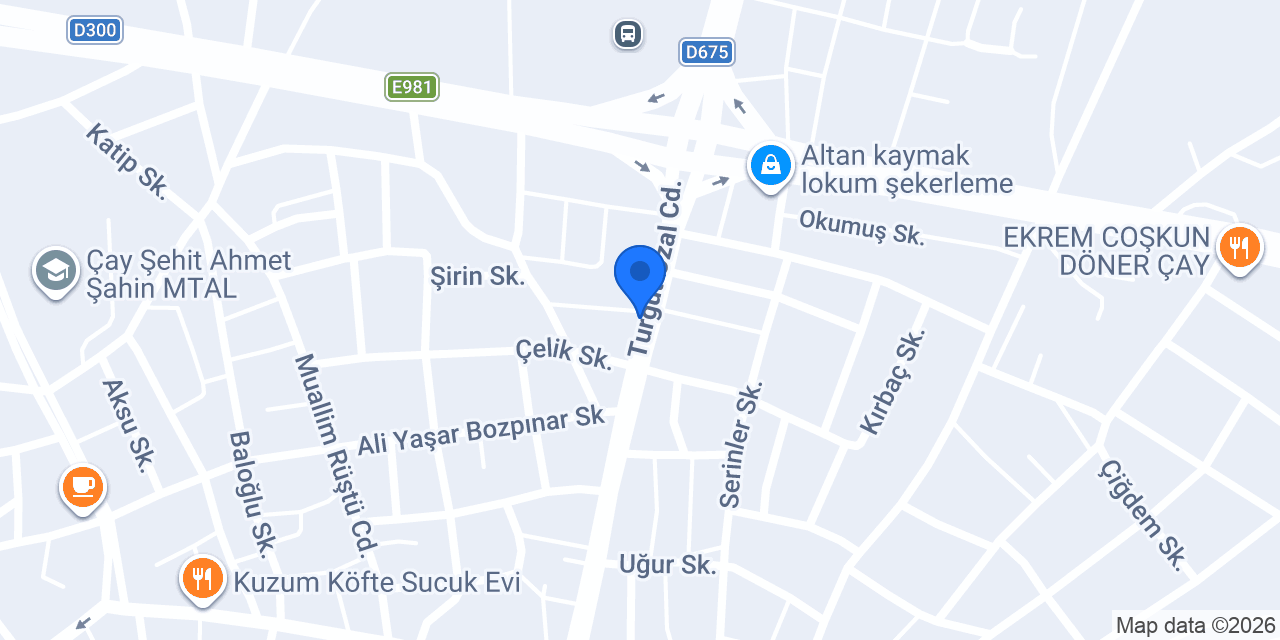 ÜNLÜER OTO LASTiK konumu