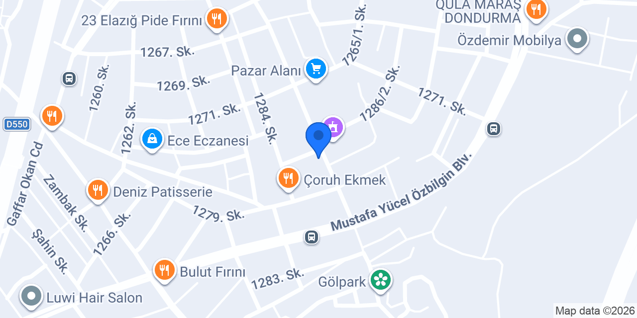 Arya fırın&cafe konumu