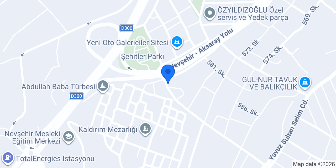 Gencer Otomotiv konumu