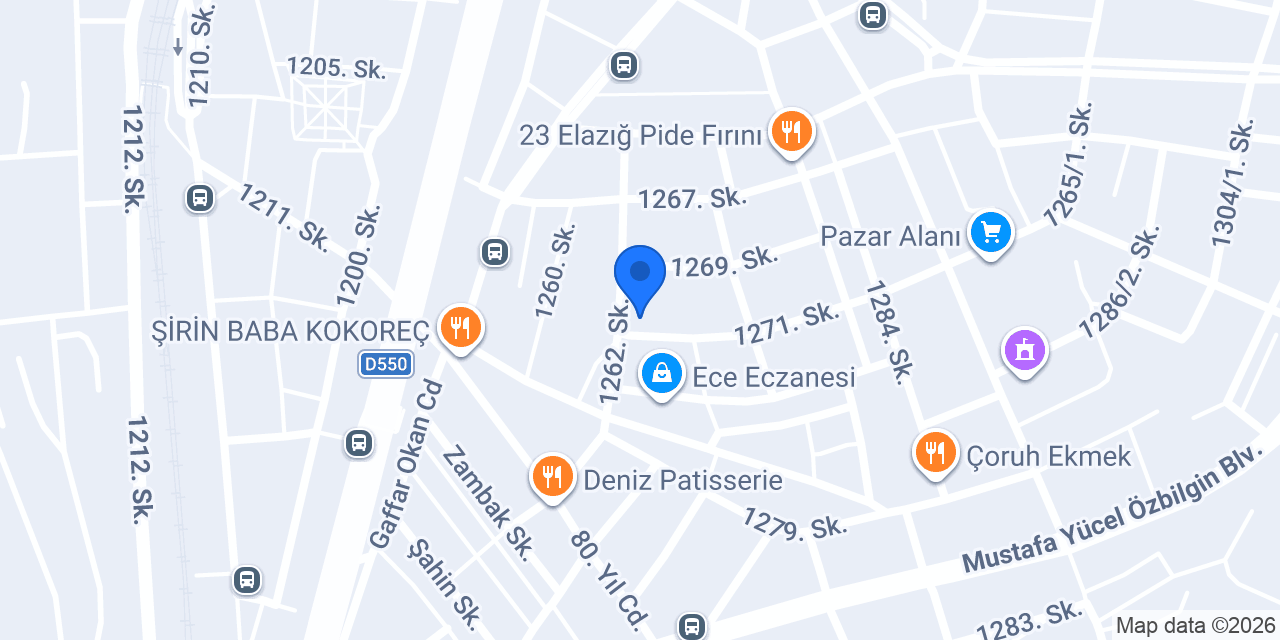 Özmark Kasap Şarküteri konumu