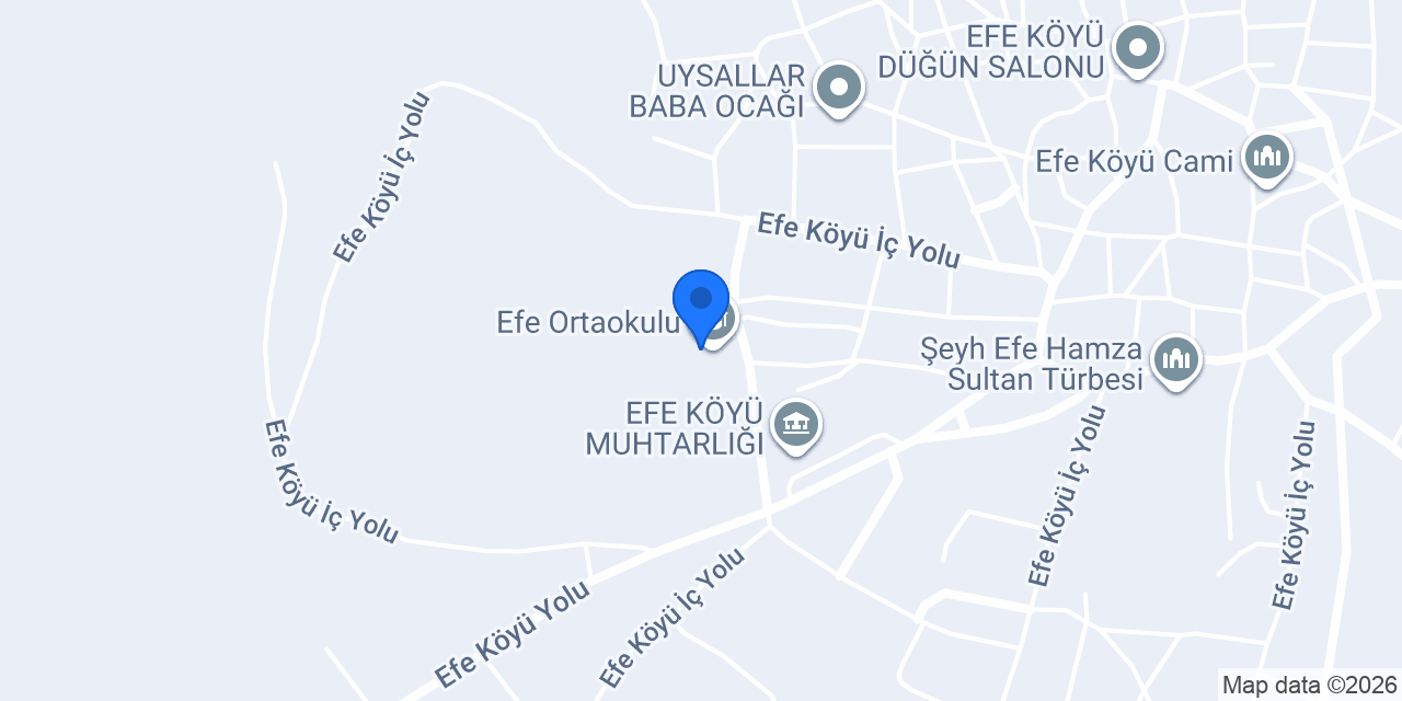 Efe Ortaokulu konumu