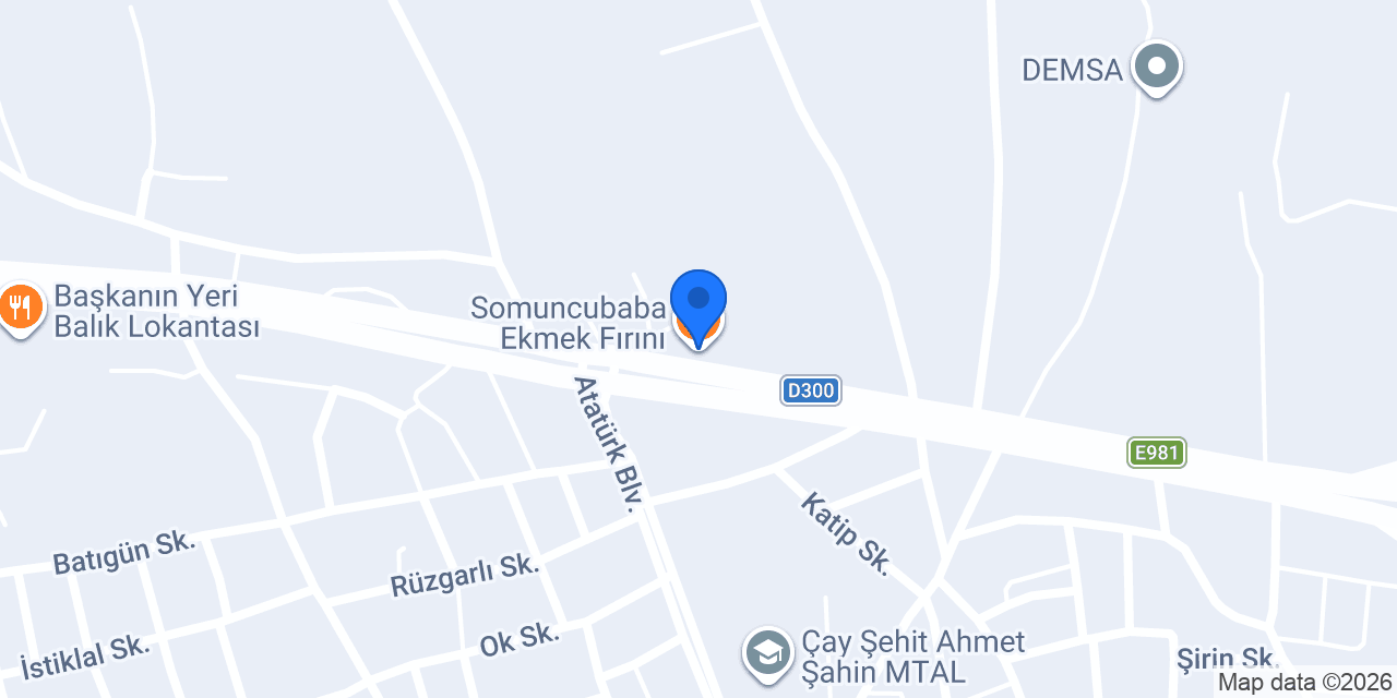 Somuncubaba Ekmek Fırını konumu