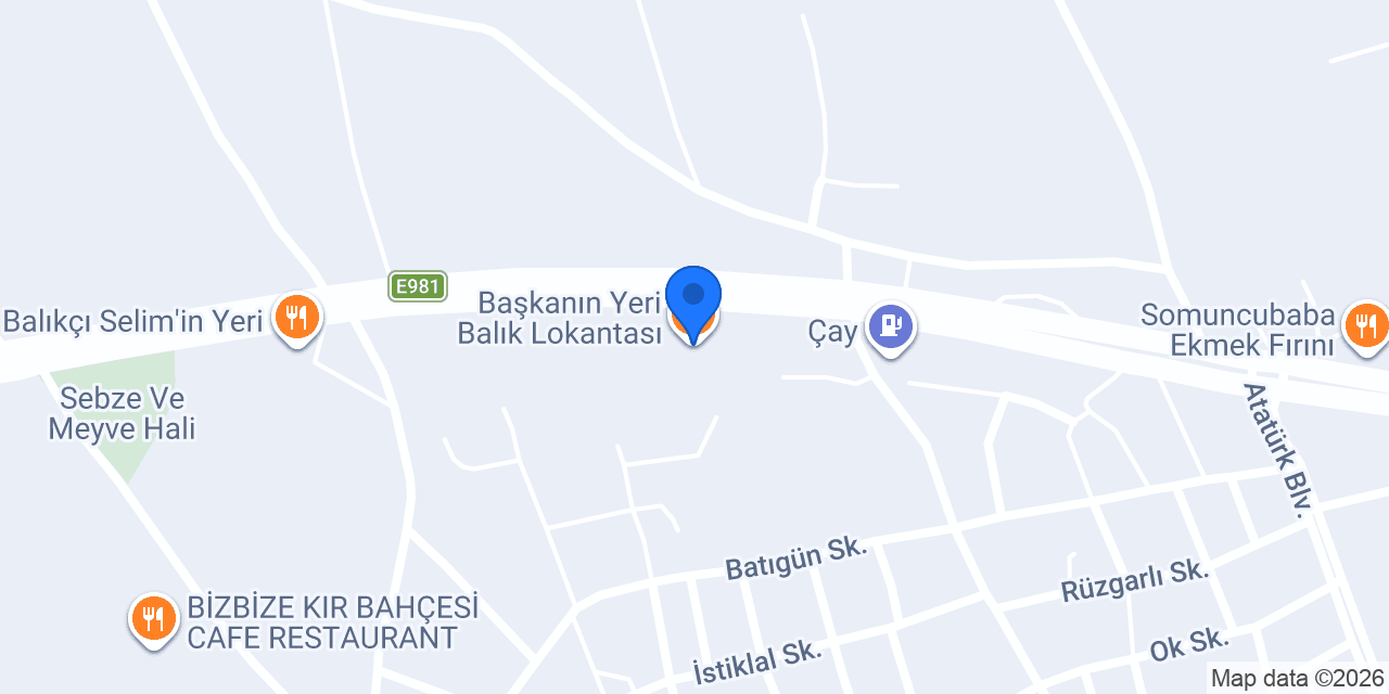 Başkanın Yeri Balık Lokantası konumu