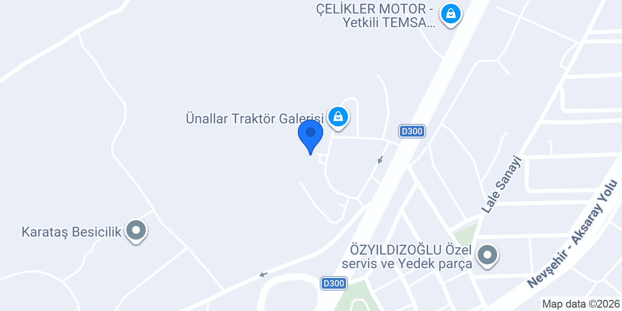 NEVŞEHİR BAŞAK TRAKTÖR BAYİİ konumu