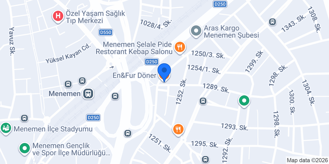 En&Fur Döner konumu