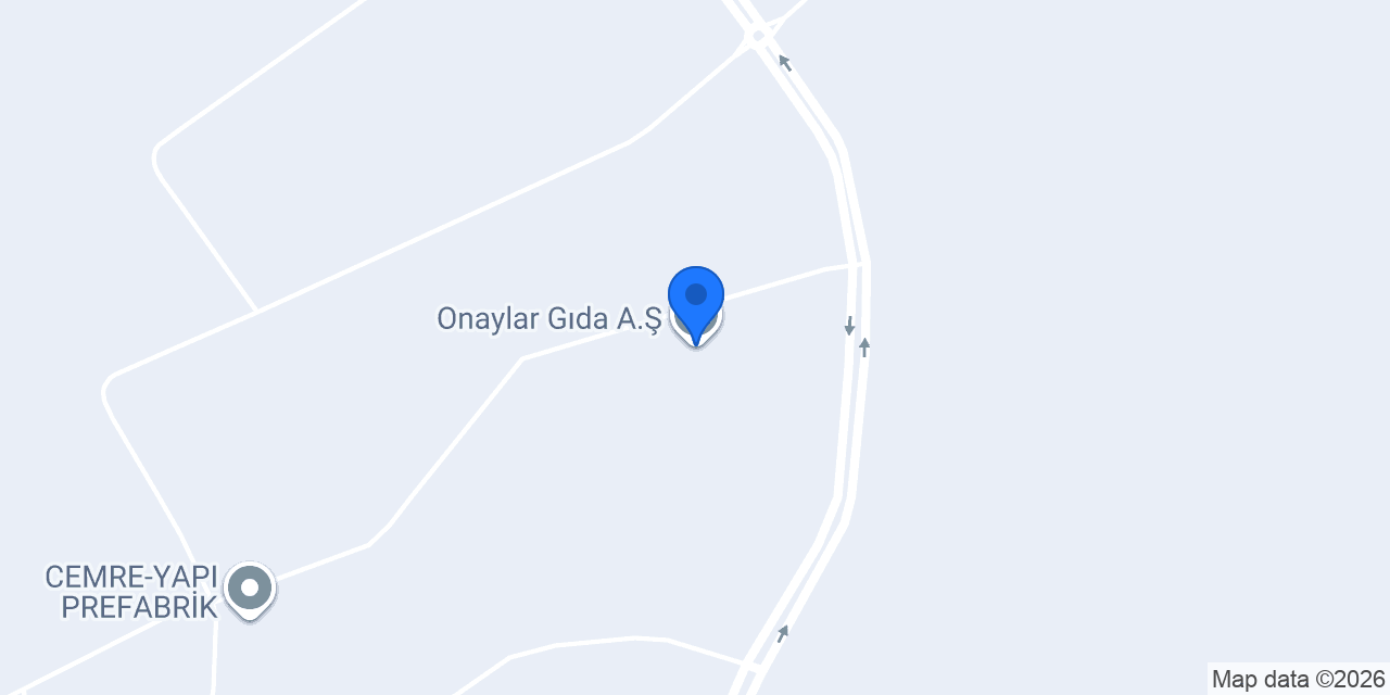 Onaylar Gıda A.Ş konumu