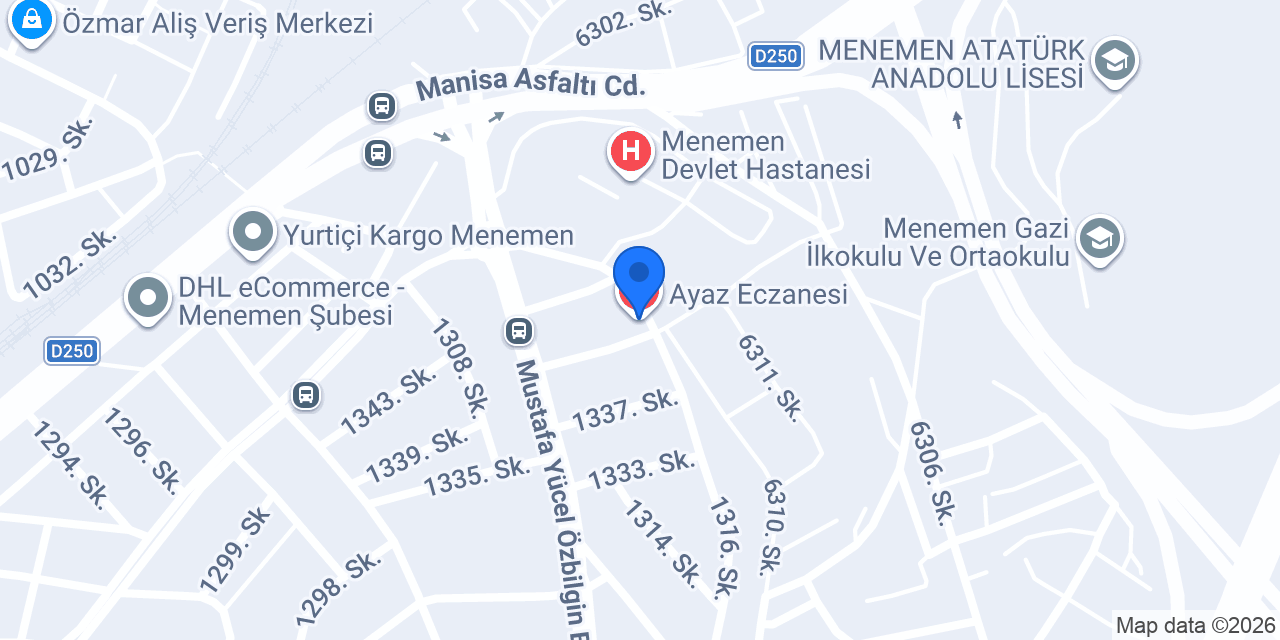 Ayaz Eczanesi konumu