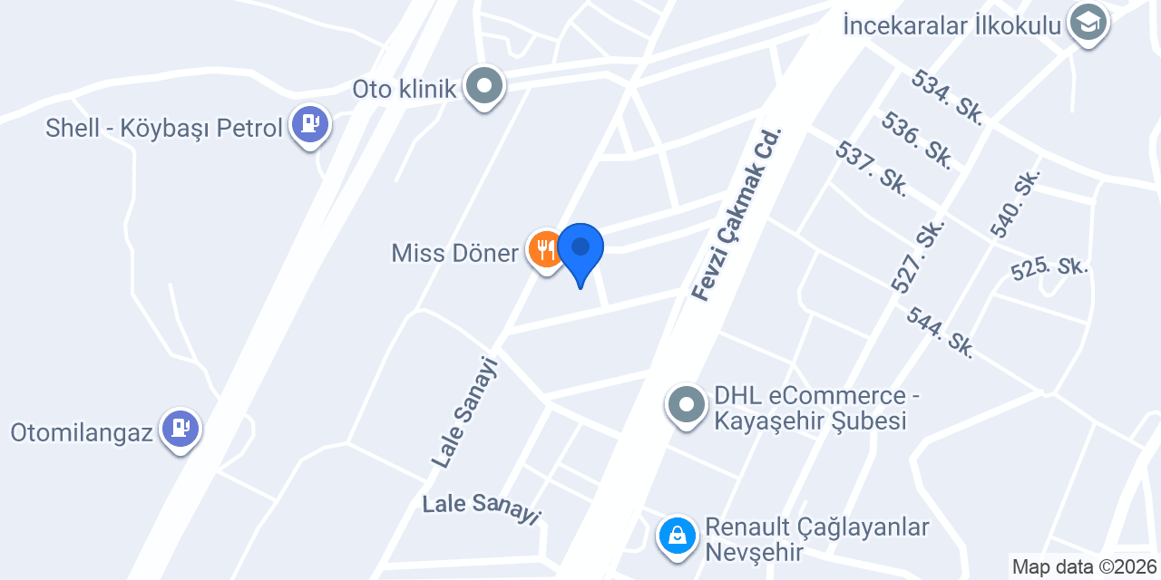 Kakillioğlu Otomotiv konumu