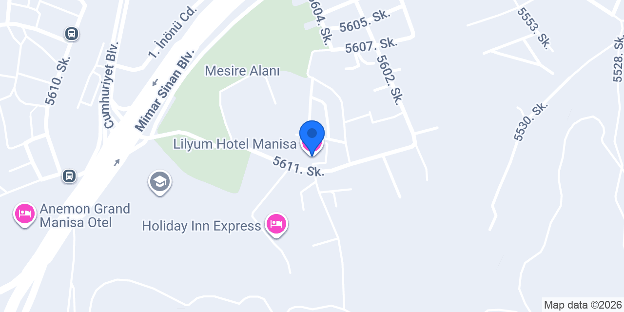 Lilyum Hotel Manisa konumu