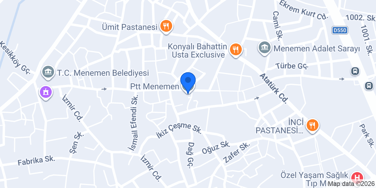 Ptt Menemen konumu