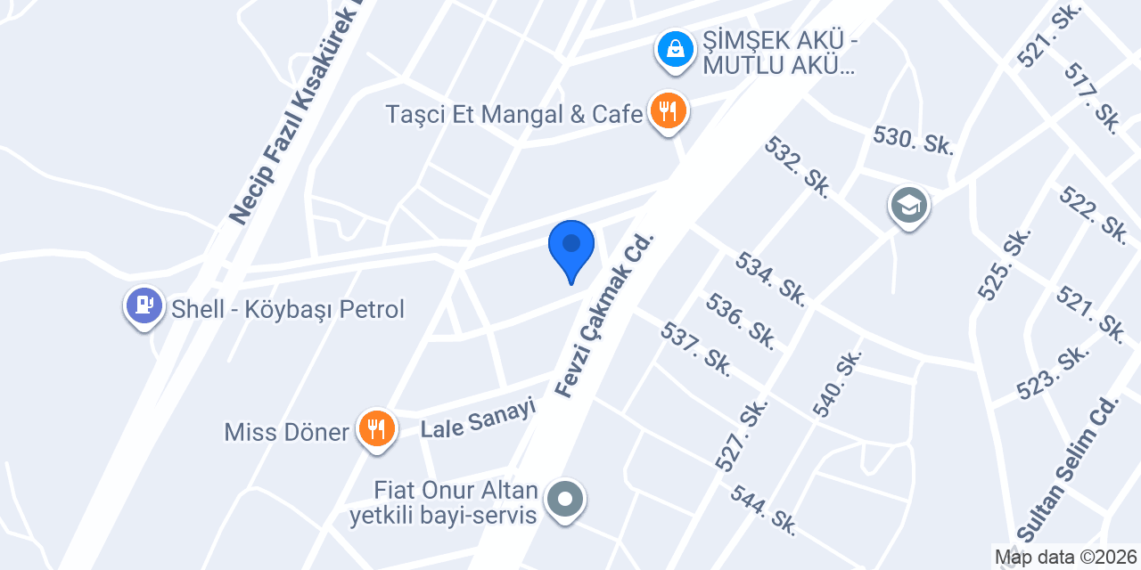 YAVUZ OTO LASTİK konumu