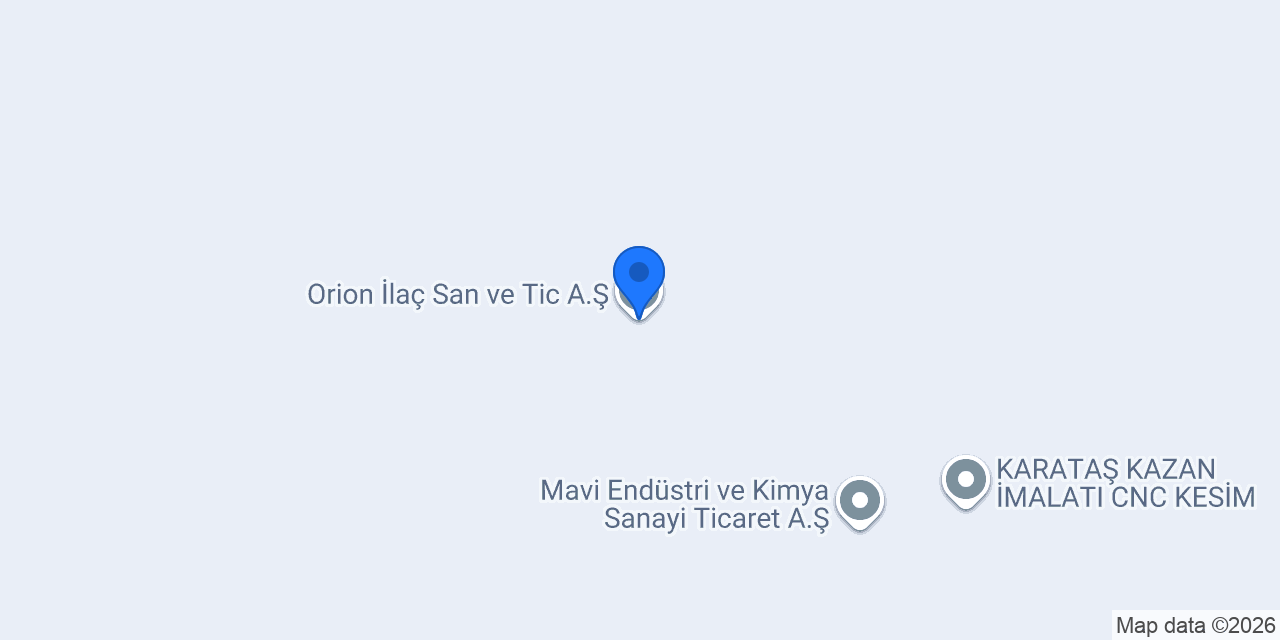 Orion İlaç San ve Tic A.Ş konumu