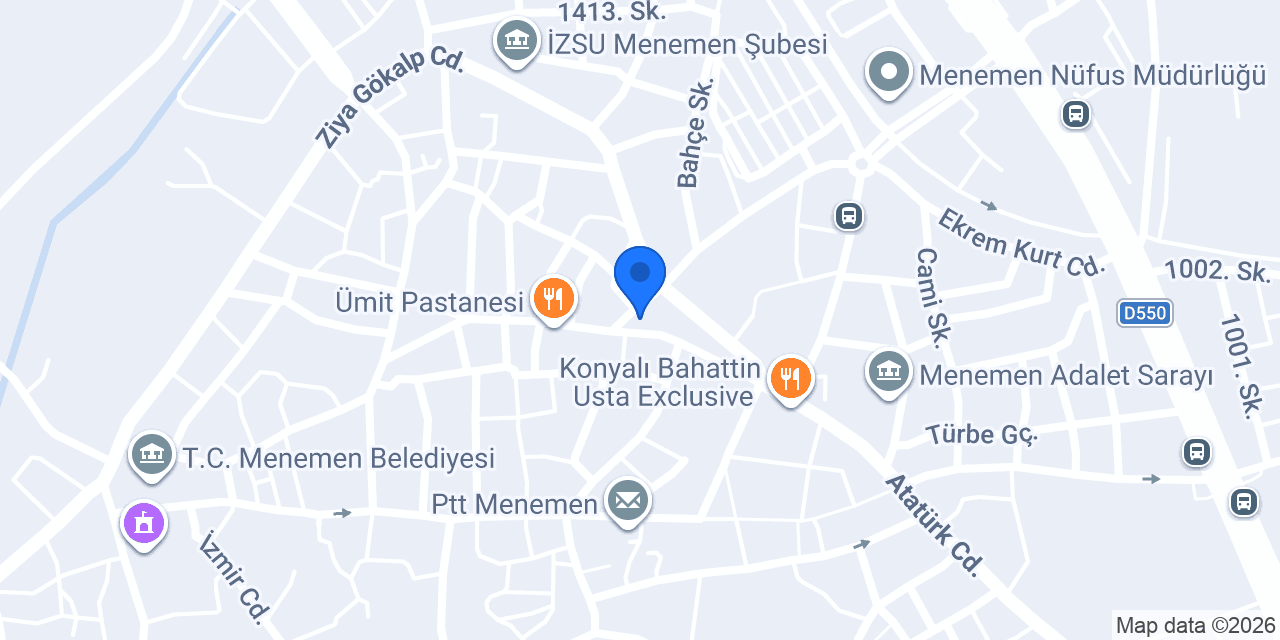 Türkiye Finans Menemen Şubesi konumu