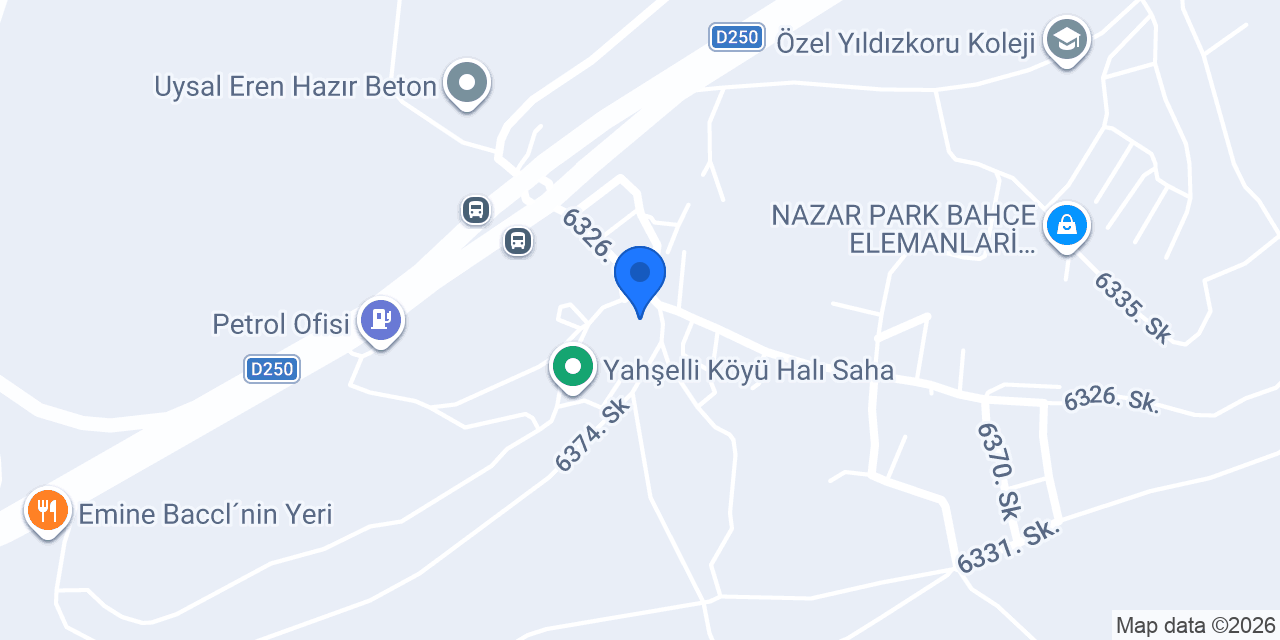 Yahşelli İlkokulu konumu