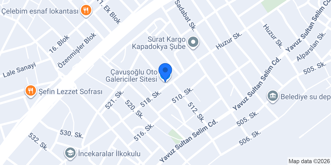Topaktaş Otomotiv konumu