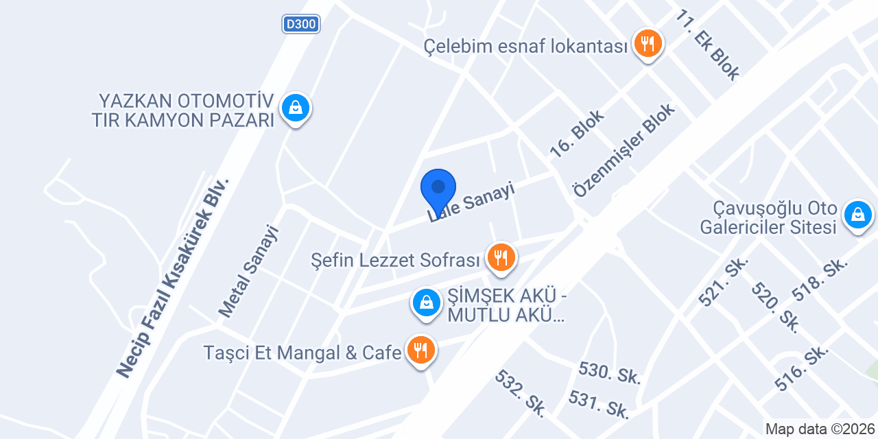 Anadolu Denge Alüminyum Ltd. Şti. konumu