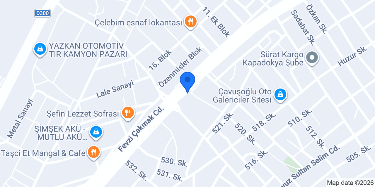 Auto Trend Nevşehir konumu
