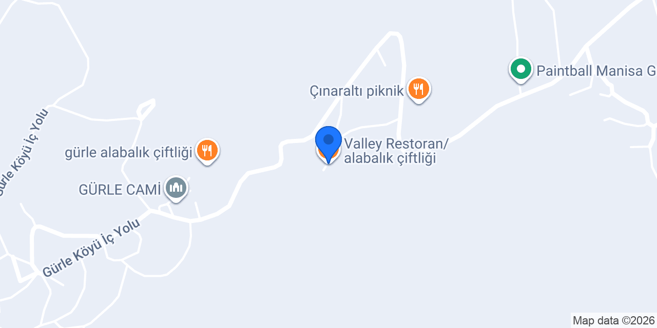 Valley Restoran/alabalık çiftliği konumu
