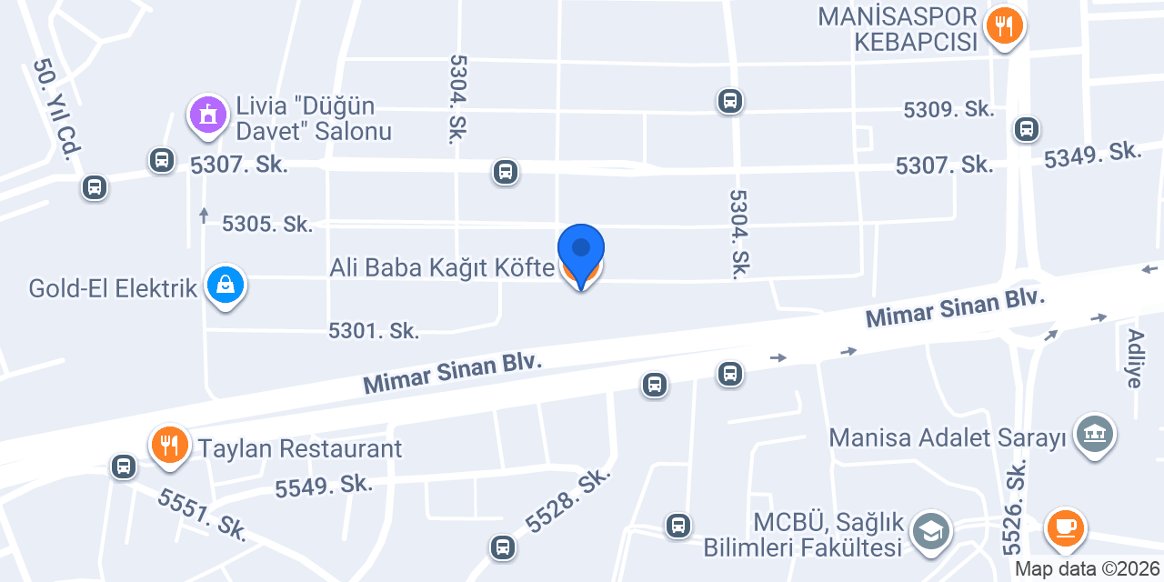 Ali Baba Kağıt Köfte konumu