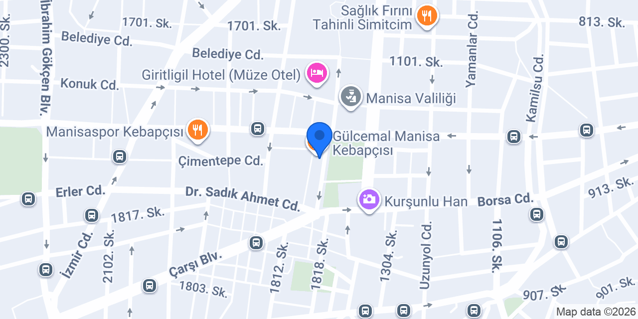 Manisa Kebapçısı Mehmet Usta konumu