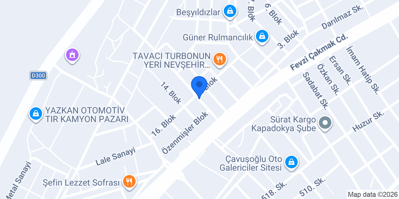 Özen Oto konumu