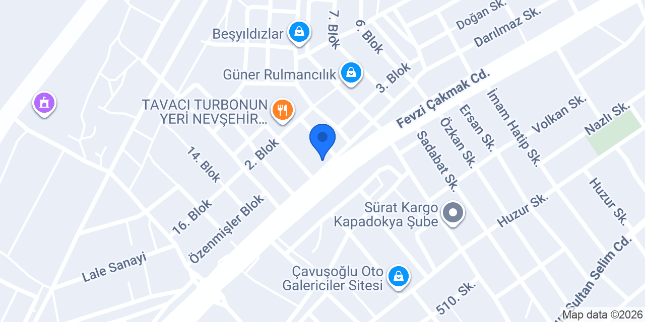 NEVŞEHİR LASTİK DÜNYASI konumu