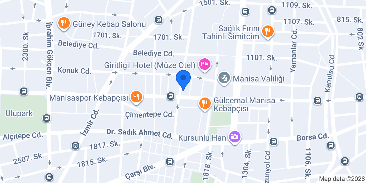 Albaraka Türk Manisa Şubesi konumu