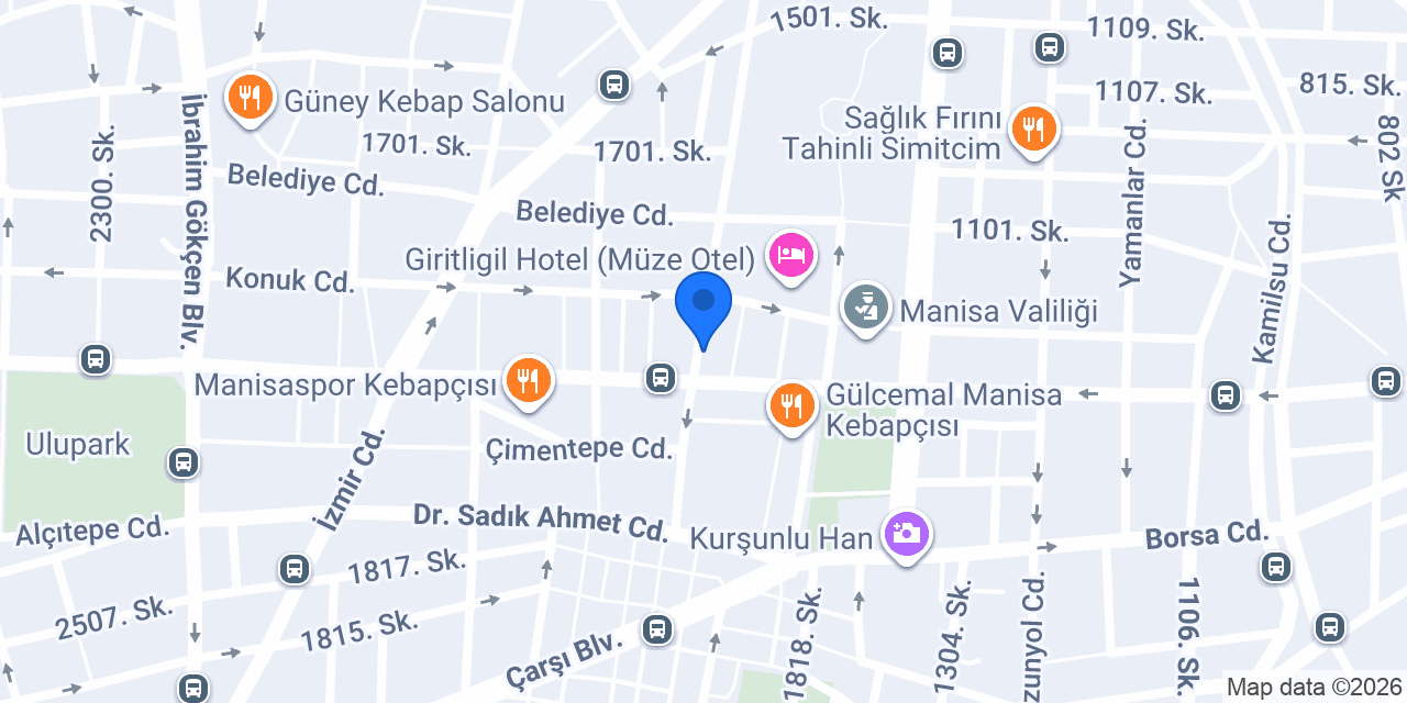 Vakıf Katılım Manisa Şubesi konumu