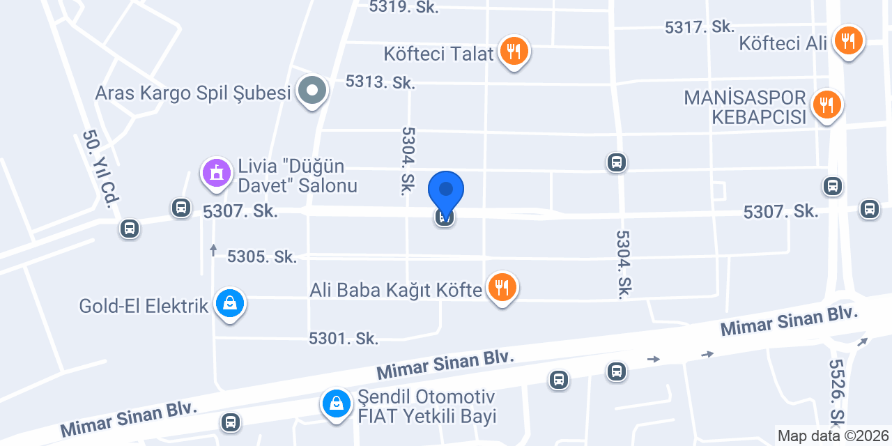 Yüksel otomotiv konumu