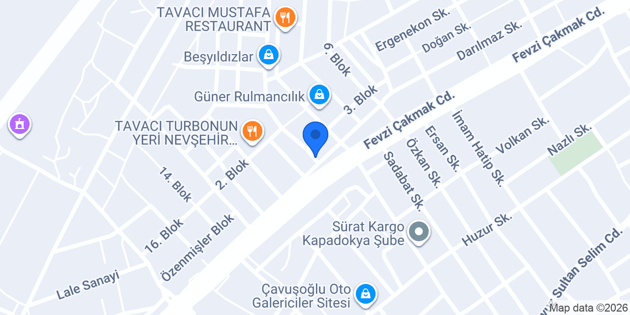 Özden Otomotiv konumu