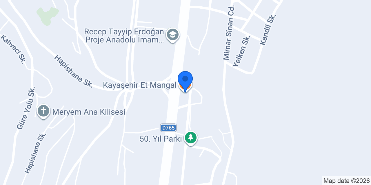 Kayaşehir Et Mangal konumu