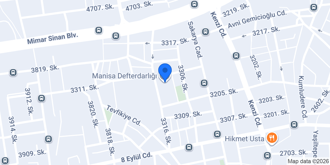 Manisa Defterdarlığı konumu