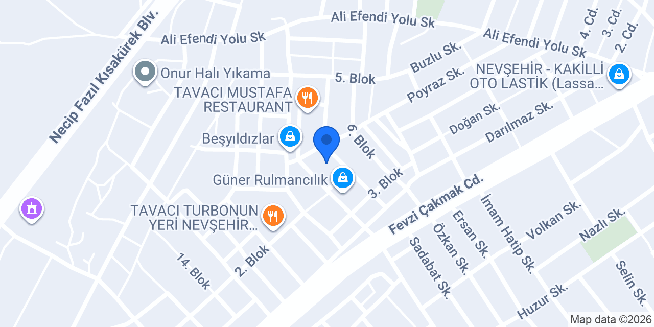 çevik oto özel servis konumu