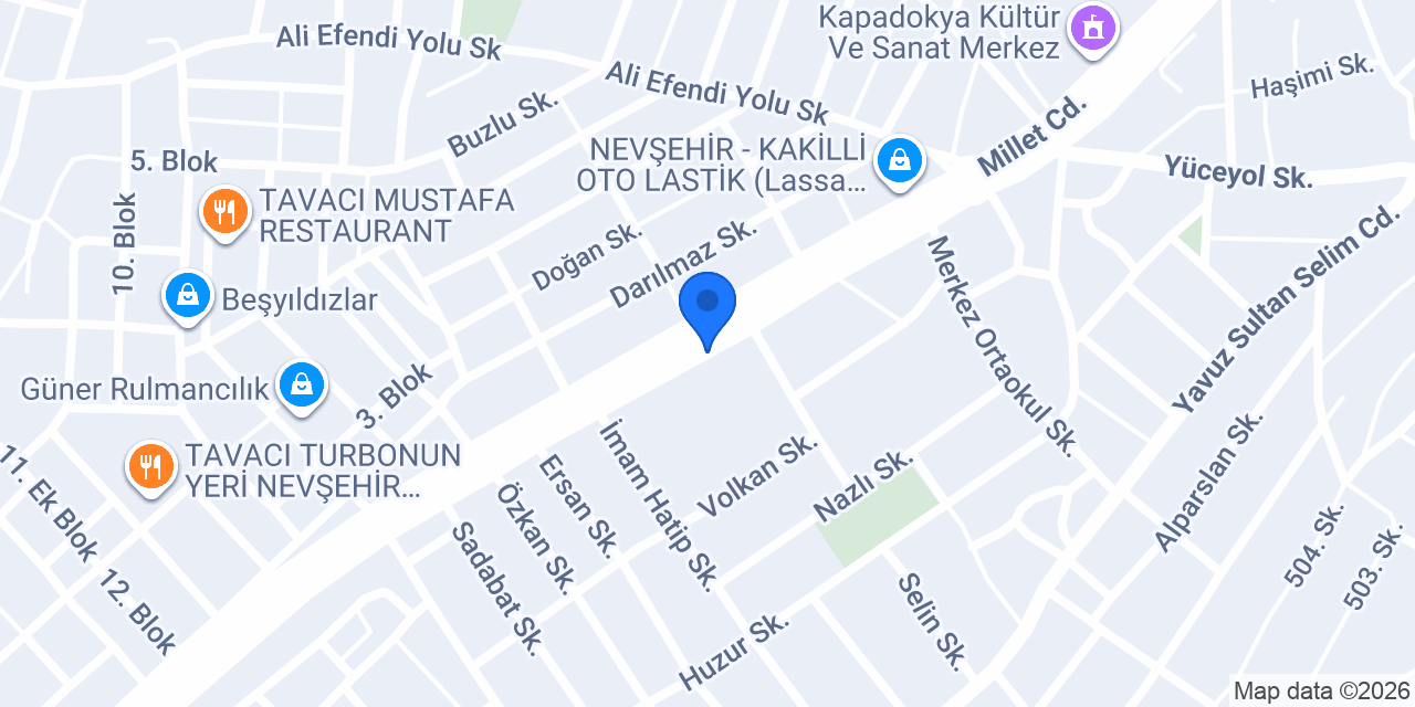 Nevşehir Anadolu İmam Hatip Lisesi konumu