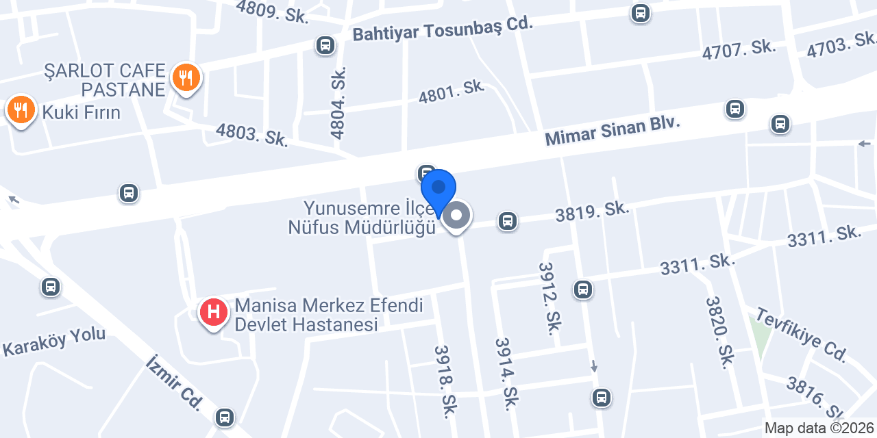 Manisa Ticaret İl Müdürlüğü konumu