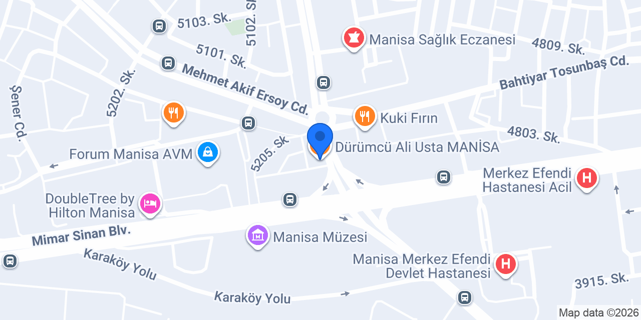 Dürümcü Ali Usta MANİSA konumu