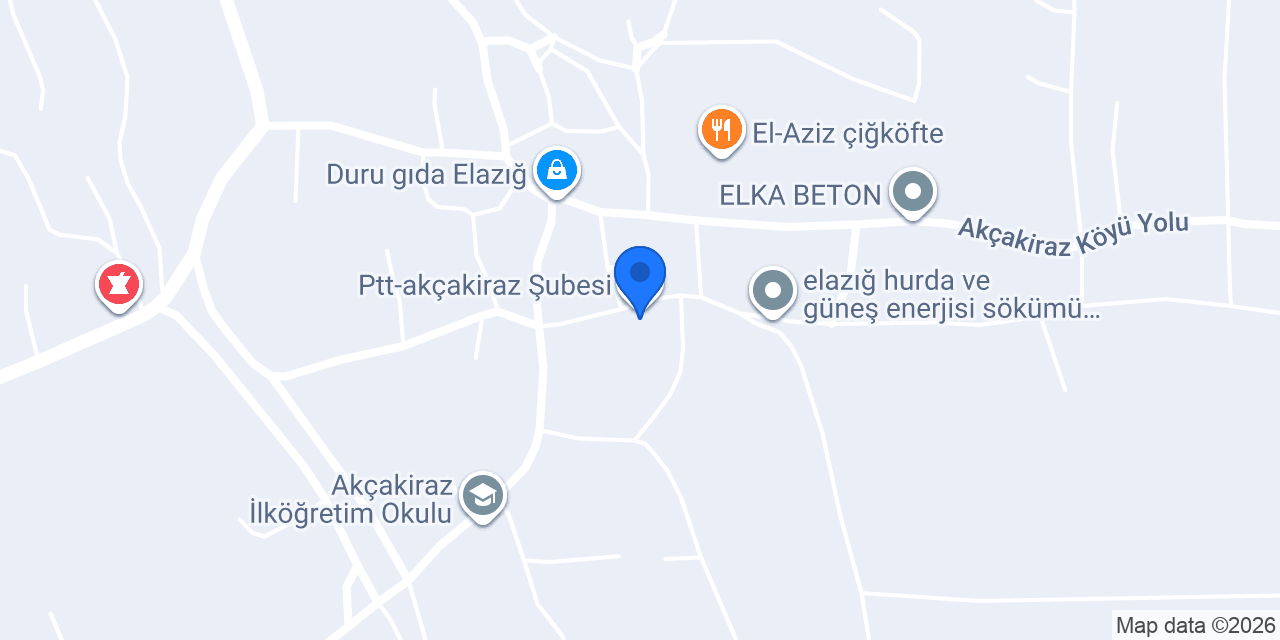 Ptt-akçakiraz Şubesi konumu