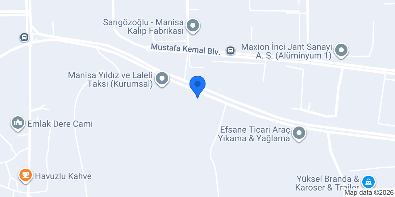 Batıbeton Manisa Tesisi konumu