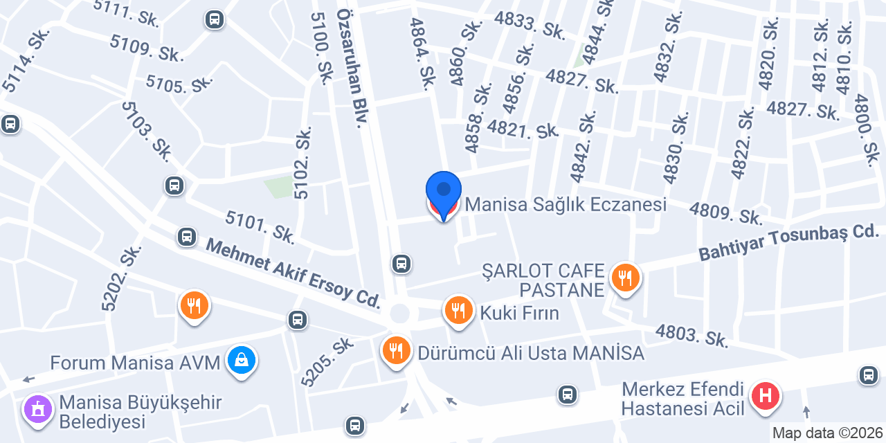Manisa Sağlık Eczanesi konumu
