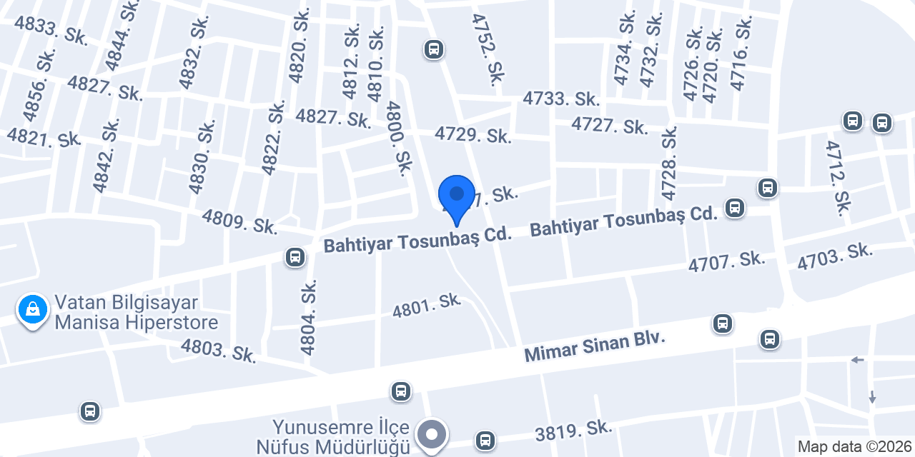 Manisa Çetinkaya Pastanesi konumu