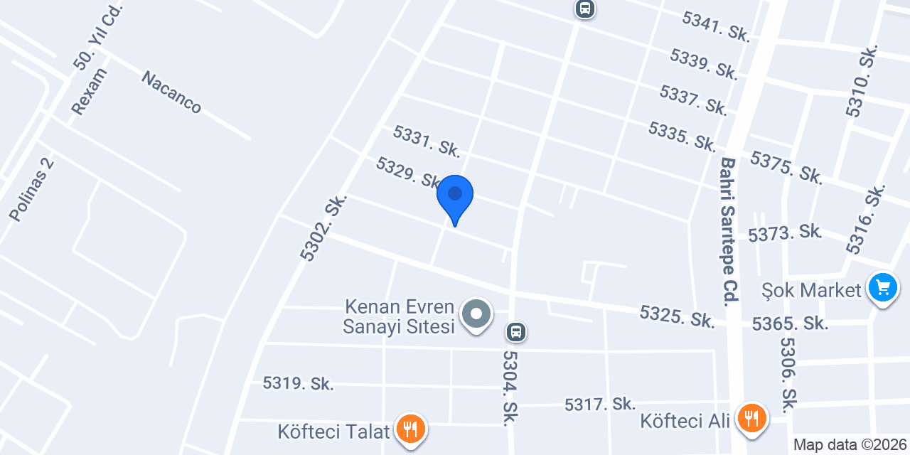 Rona Kapak - Manisa Showroom konumu