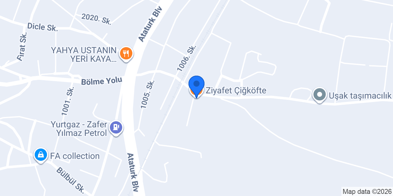 Ziyafet Çiğköfte konumu