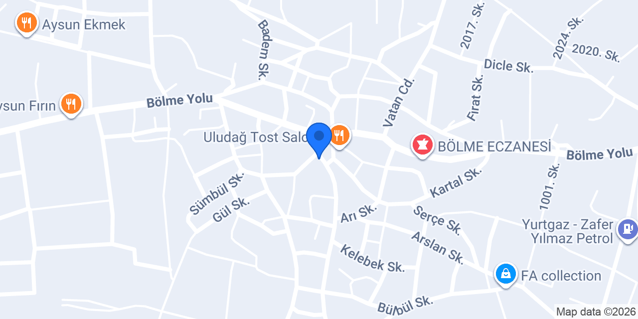 Bölme Pide konumu