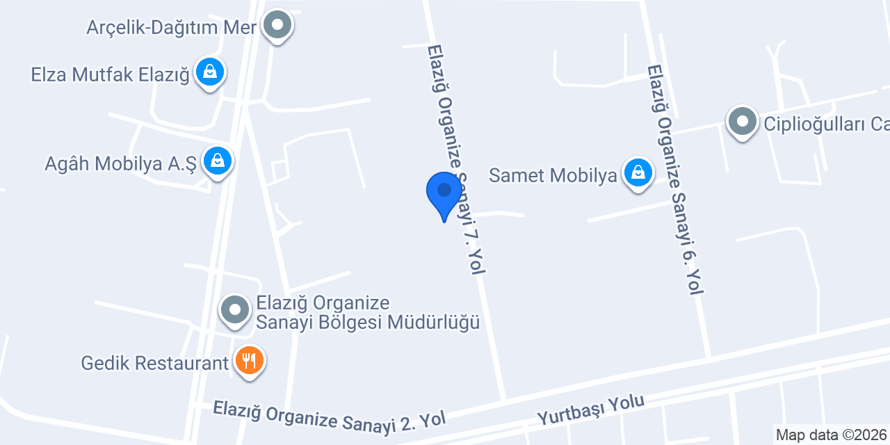 Tan Çelik Döküm konumu