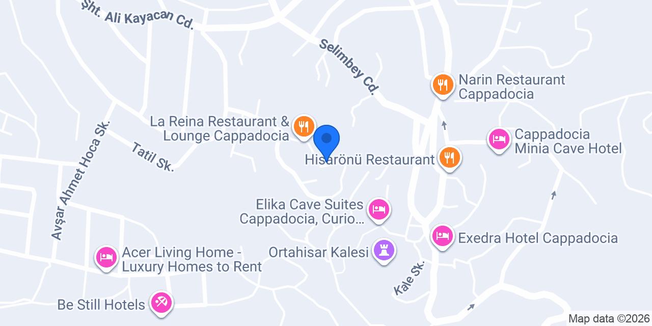 Hezen Cave Hotel konumu
