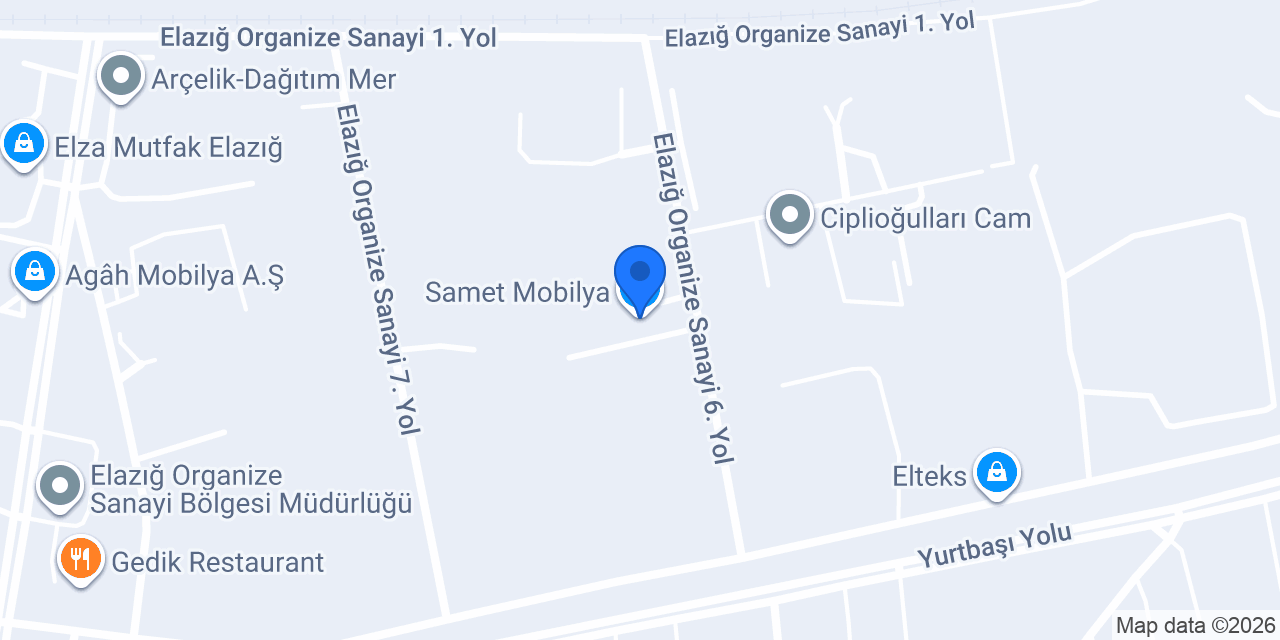Samet Mobilya konumu